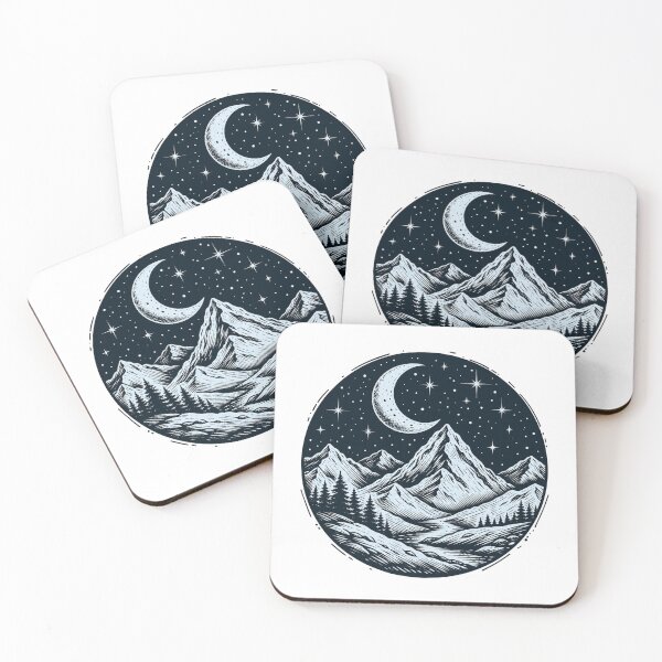 Item preview, Mystical Winter Mountain Moonrise Circle designed and sold by Vision Crafted.