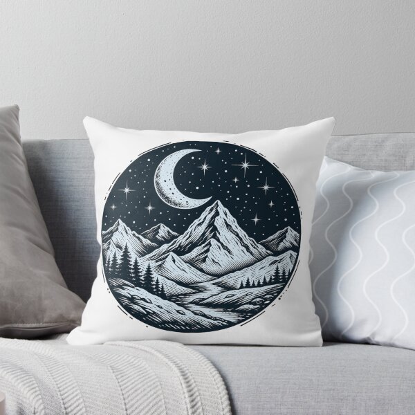 Item preview, Mystical Winter Mountain Moonrise Circle designed and sold by Vision Crafted.