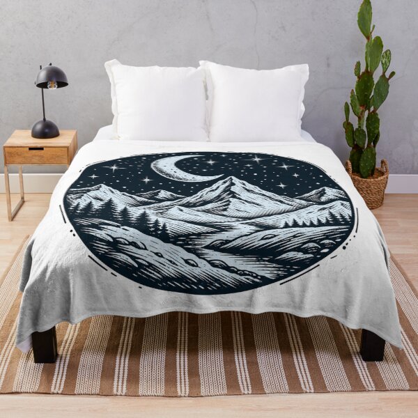 Item preview, Mystical Winter Mountain Moonrise Circle designed and sold by Vision Crafted.
