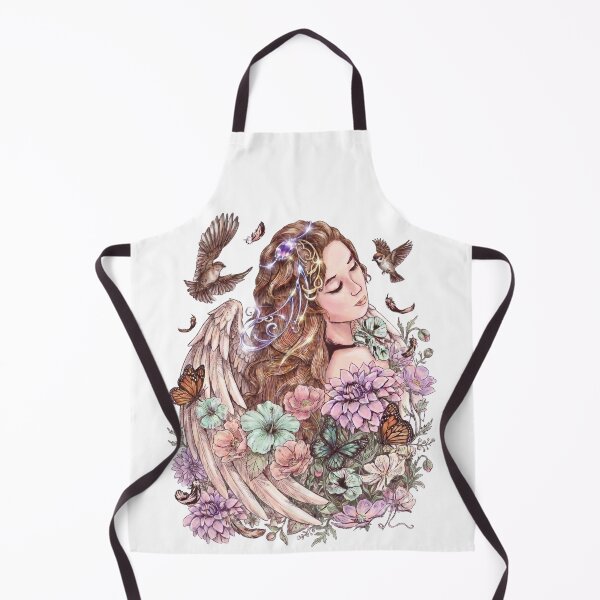 Item preview, Botanical Angel Cottagecore Floral Art designed and sold by Clownimages.