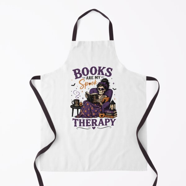 Item preview, Books Are My Spook Therapy – Halloween Skeleton Book Lover Reader Design designed and sold by SVALANART.