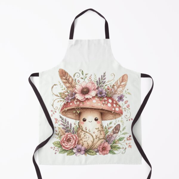 Item preview, Cottagecore Cute Mushroom Spirit Floral Crown Watercolor designed and sold by NuniDesigns.