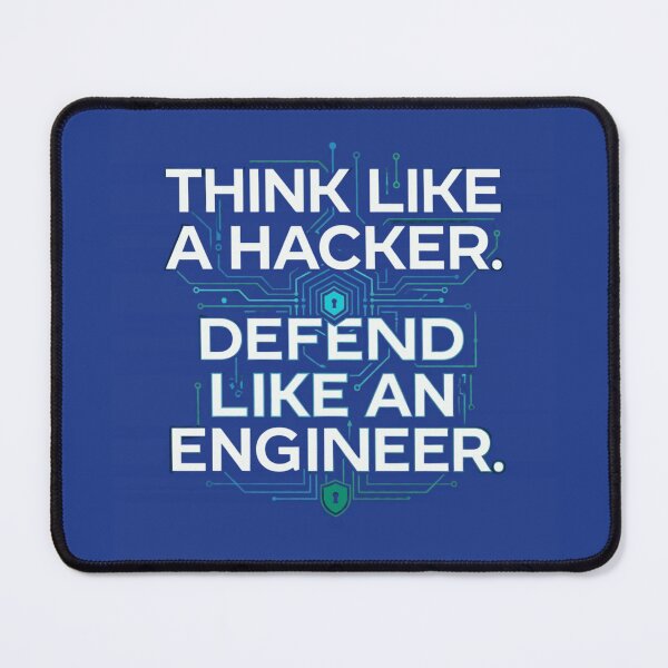 Item preview, Think Like a Hacker Defend Like an Engineer | Cybersecurity designed and sold by Amr Darwish Graphic designer.
