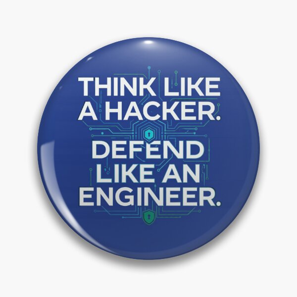 Item preview, Think Like a Hacker Defend Like an Engineer | Cybersecurity designed and sold by Amr Darwish Graphic designer.