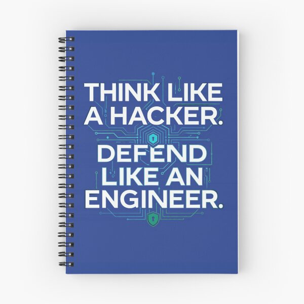 Item preview, Think Like a Hacker Defend Like an Engineer | Cybersecurity designed and sold by Amr Darwish Graphic designer.