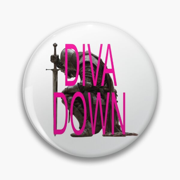 Item preview, Diva Down – Gothic Knight Dark Humor Sticker designed and sold by elwinadonburg.