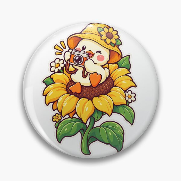 Item preview, Duck Photographer Sunflower designed and sold by StickyJoyStudio.