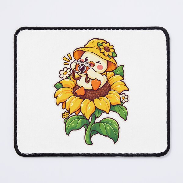 Item preview, Duck Photographer Sunflower designed and sold by StickyJoyStudio.