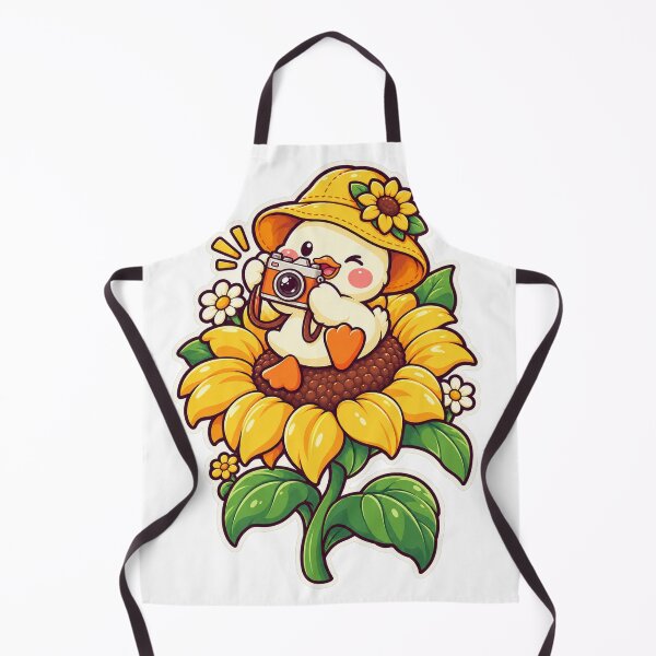 Item preview, Duck Photographer Sunflower designed and sold by StickyJoyStudio.