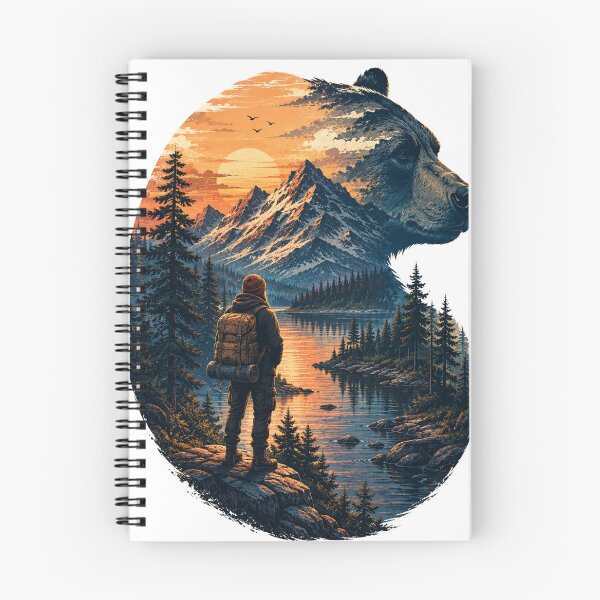 Item preview, Bear Mountain Wilderness Double Exposure Illustration designed and sold by lovepower.