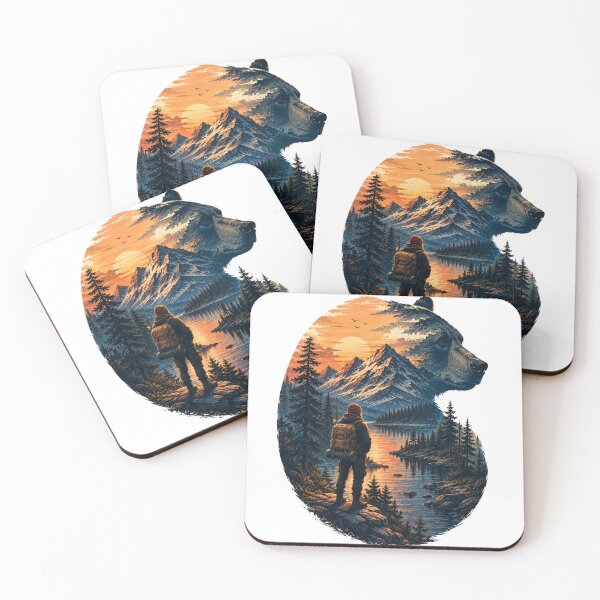 Item preview, Bear Mountain Wilderness Double Exposure Illustration designed and sold by lovepower.