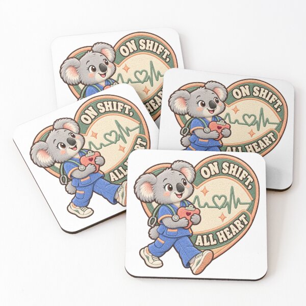 Item preview, On Shift All Heart Koala Nurse – Labor Day Chenille Patch designed and sold by Jaani-T.