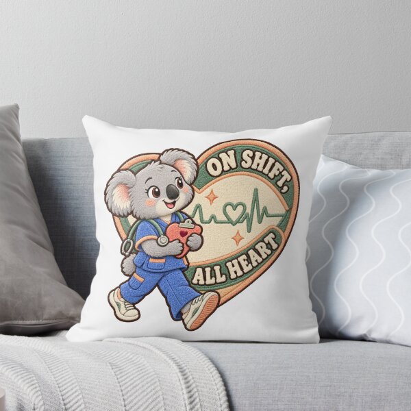 Item preview, On Shift All Heart Koala Nurse – Labor Day Chenille Patch designed and sold by Jaani-T.