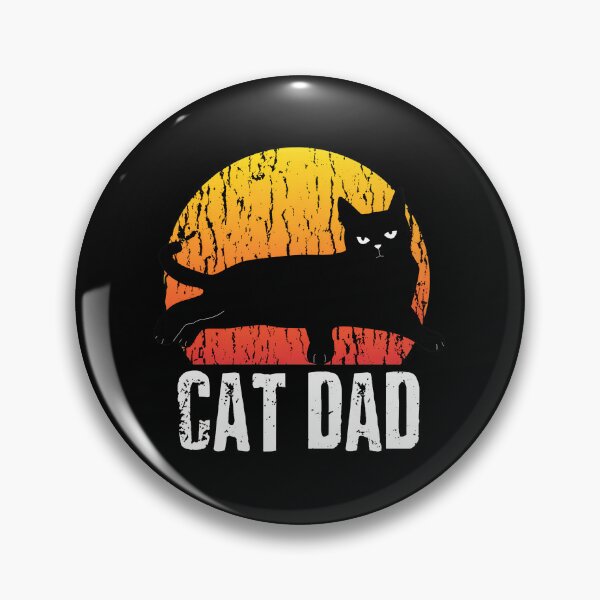 Item preview, Cat Dad Retro Sunset Feline Pet Owner designed and sold by OlyvieArt.