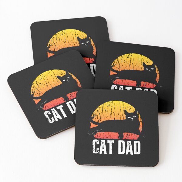 Item preview, Cat Dad Retro Sunset Feline Pet Owner designed and sold by OlyvieArt.