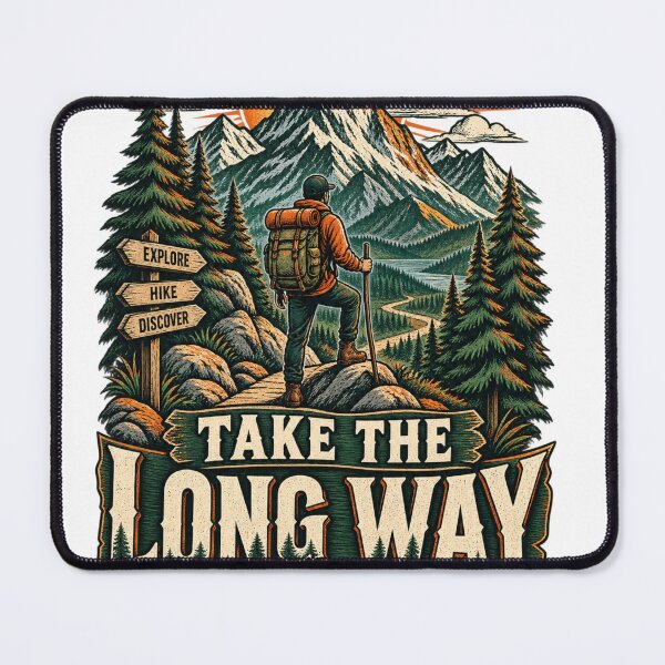 Item preview, Take The Long Way Mountain Adventure designed and sold by CodePaws Creations.