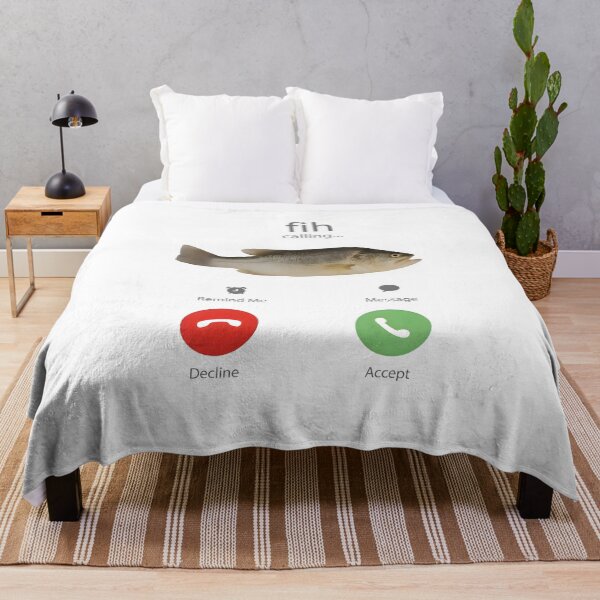 Item preview, Funny Fish Meme Fih Calling designed and sold by Elakhongthe.