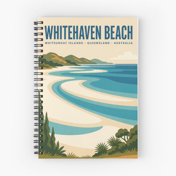 Item preview, Whitehaven Beach Australia Vintage Travel Poster - Whitsunday Islands Queensland designed and sold by pod24.