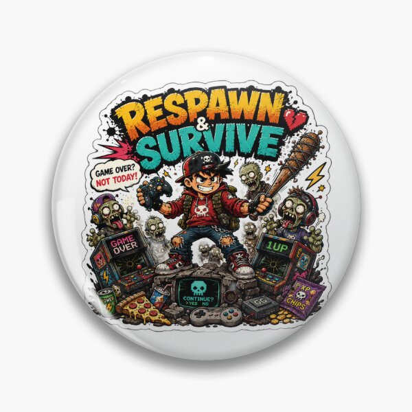 Item preview, Respawn & Survive Zombie Gamer designed and sold by PrintBreeze.