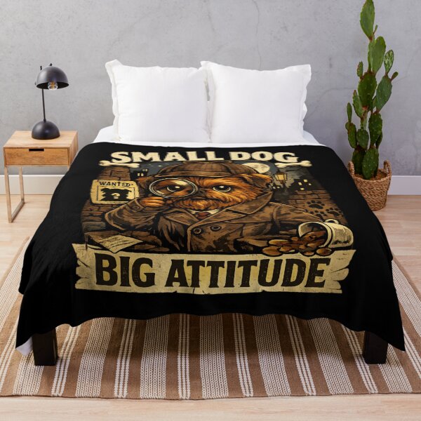 Item preview, Small Dog Big Attitude – Funny Detective Dog Vintage designed and sold by SidTastic .