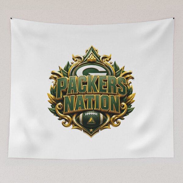 Item preview, Packers Nation Ornate Football Crest designed and sold by GaryGibbs36288.