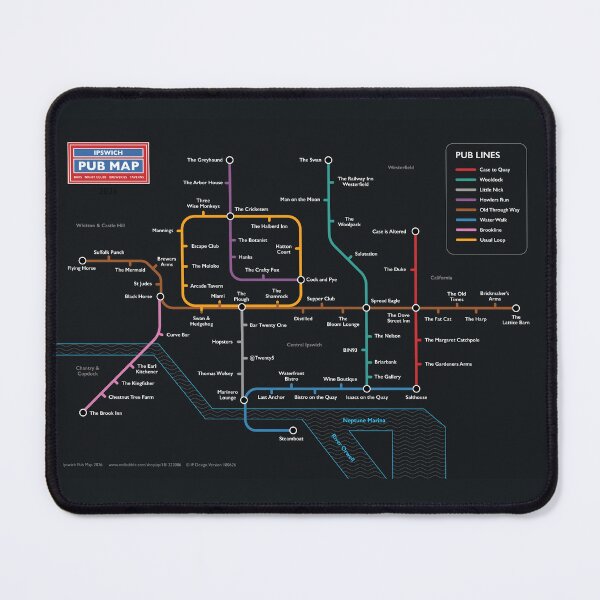 Item preview, Ipswich Pub Map 2026 - Dark designed and sold by Ian Pointer.