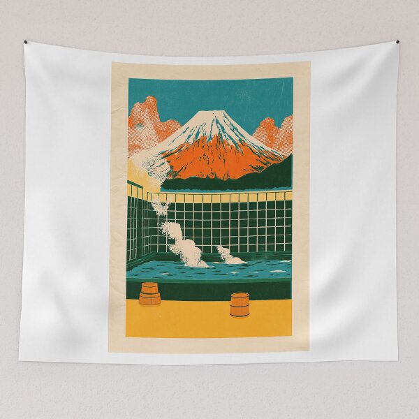 Item preview, Mount Fuji Bathhouse Mural | Vintage Japanese Retro Sento Poster | Japandi Bathroom Wall Art designed and sold by NodeArchitects.