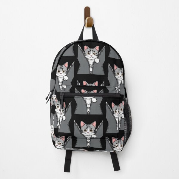 Item preview, Peeking Cat Zipper Graphic designed and sold by OlyvieArt.
