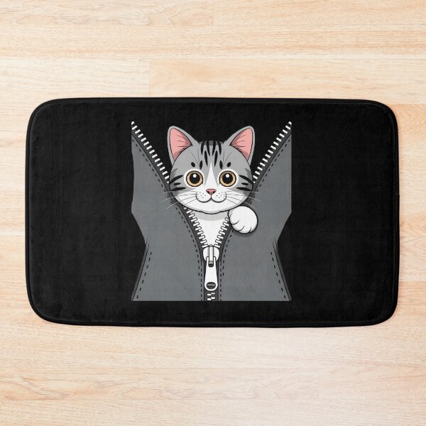 Item preview, Peeking Cat Zipper Graphic designed and sold by OlyvieArt.