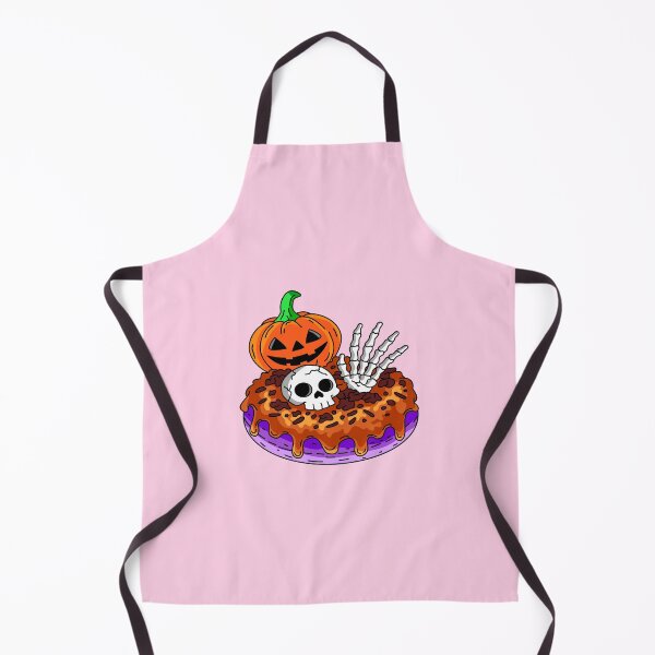 Item preview, Festive Halloween Bakery Doughnut with Caramel Dripping Glaze Bones Skull and Pumpkin Graphic designed and sold by RS4you.