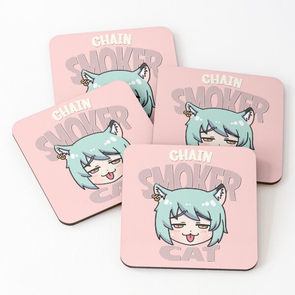 Item preview, Chainsmoker cat yaniko yani neko designed and sold by Morcawork.