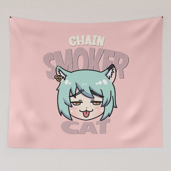 Item preview, Chainsmoker cat yaniko yani neko designed and sold by Morcawork.