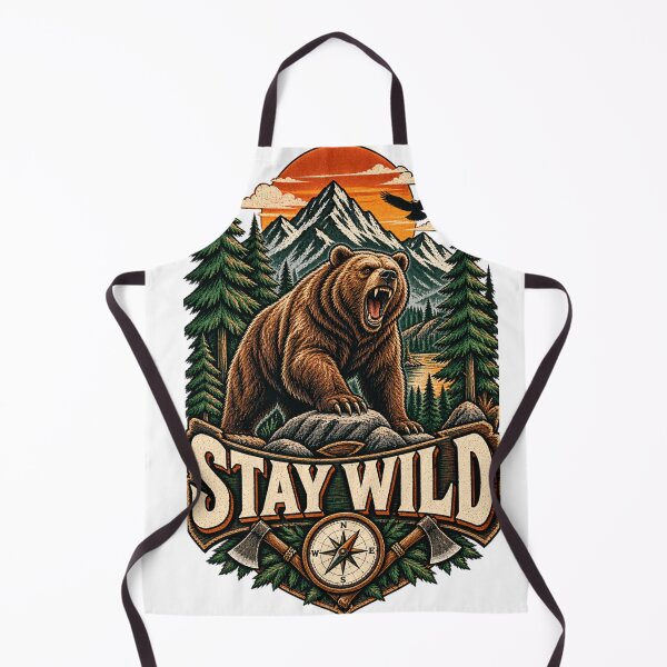 Item preview, Stay Wild Vintage Bear Adventure designed and sold by CodePaws Creations.