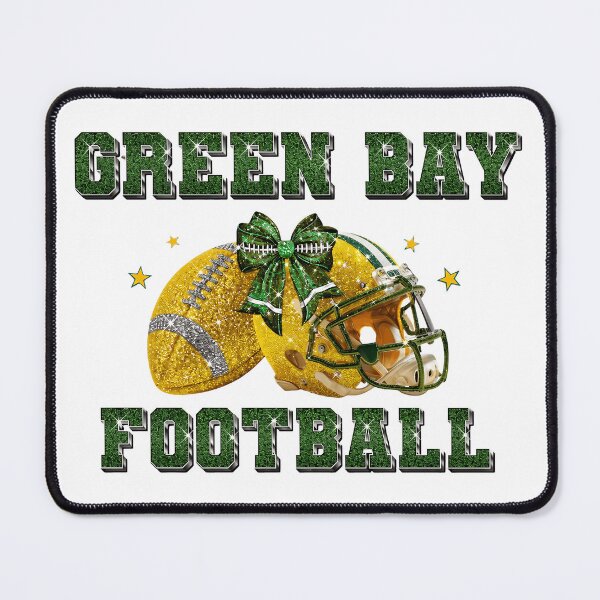 Item preview, Green Bay Glitter Football Bow designed and sold by LauraBarn95305.