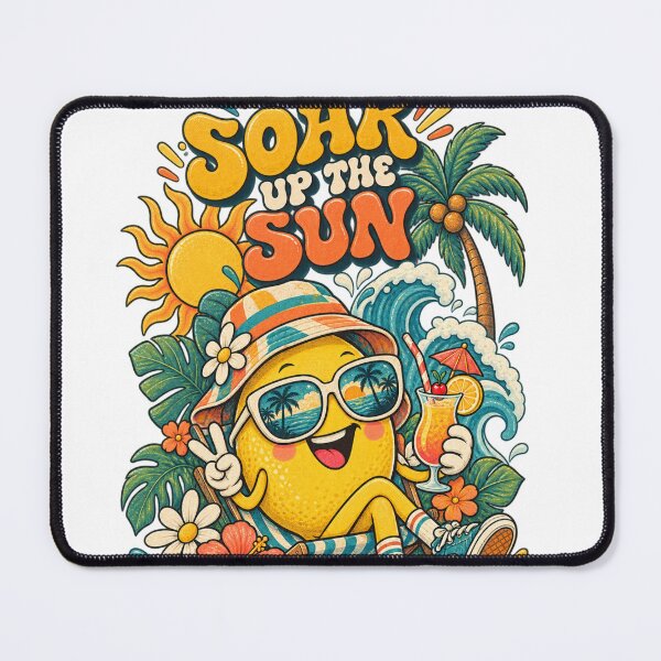 Item preview, Soak Up The Sun Funny Lemon Beach Character Summer Vibes designed and sold by @SHINTOSARTSTORE.