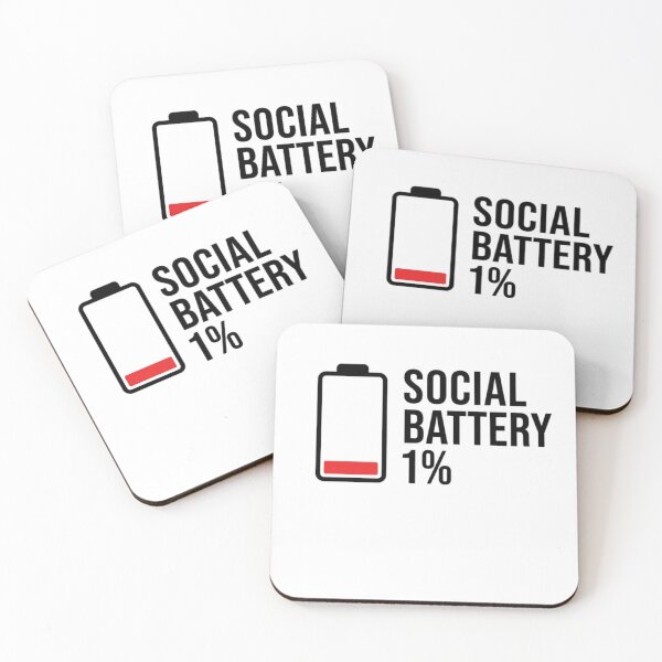 Item preview, Social Battery 1 Percent Funny Introvert Low Energy Graphic designed and sold by KreatoLab.