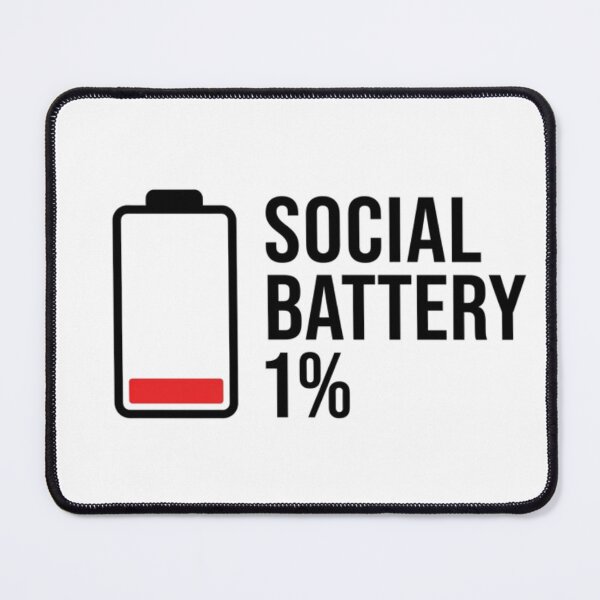 Item preview, Social Battery 1 Percent Funny Introvert Low Energy Graphic designed and sold by YOUSSHOP01.