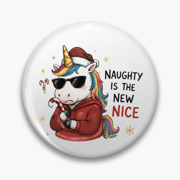 Item preview, Funny Christmas Unicorn Hoodie Sunglasses Candy Cane Naughty is New Nice T-Shirt Design designed and sold by Sitred123.