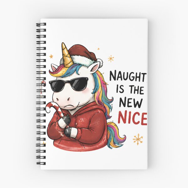 Item preview, Funny Christmas Unicorn Hoodie Sunglasses Candy Cane Naughty is New Nice T-Shirt Design designed and sold by Sitred123.