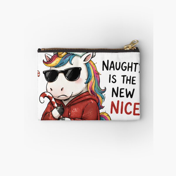 Item preview, Funny Christmas Unicorn Hoodie Sunglasses Candy Cane Naughty is New Nice T-Shirt Design designed and sold by Sitred123.
