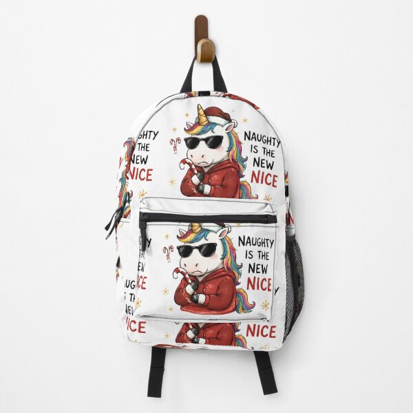 Item preview, Funny Christmas Unicorn Hoodie Sunglasses Candy Cane Naughty is New Nice T-Shirt Design designed and sold by Sitred123.