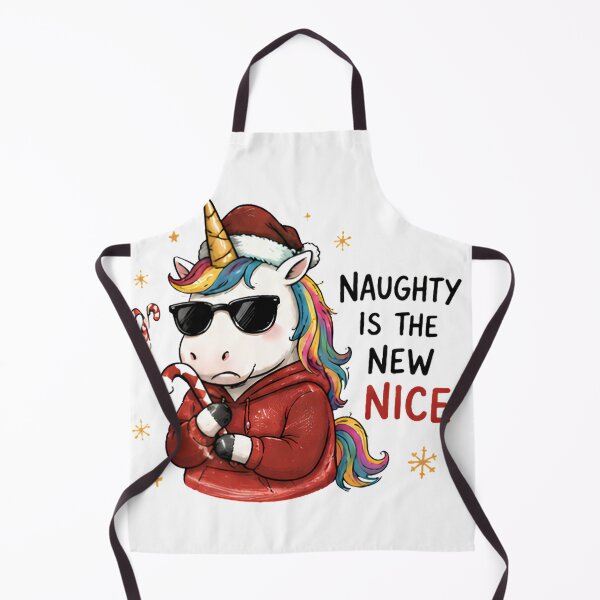 Item preview, Funny Christmas Unicorn Hoodie Sunglasses Candy Cane Naughty is New Nice T-Shirt Design designed and sold by Sitred123.