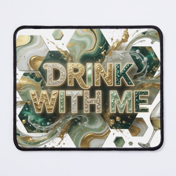 Item preview, Iconic Colorful DRINK WITH ME Artistic Motif designed and sold by dazzlemakers.