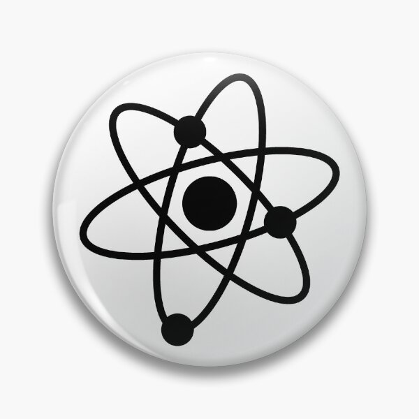 Item preview, Minimalist Black Atom Shape Science Symbol designed and sold by pattern-archive.