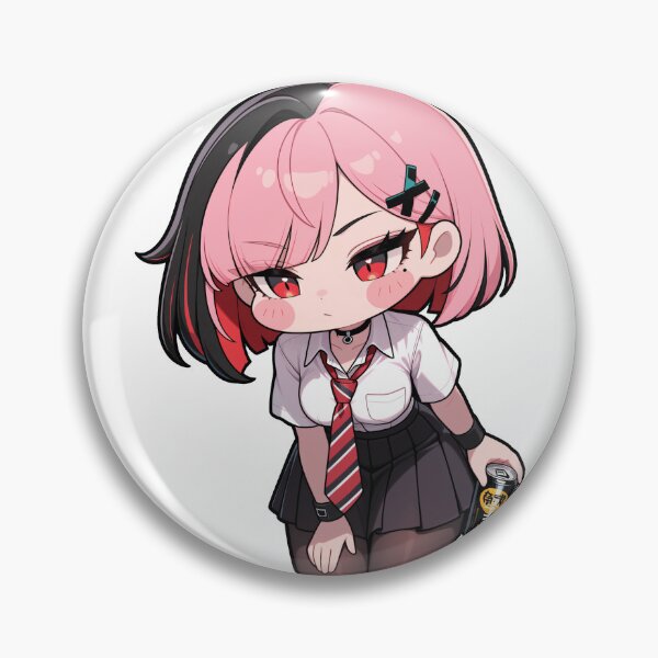 Item preview, Chibi Pink Hair Schoolgirl Sticker designed and sold by RGB-crayon.
