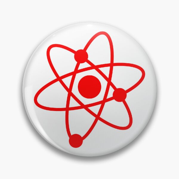 Item preview, Minimalist Red Atom Shape Science Symbol designed and sold by pattern-archive.