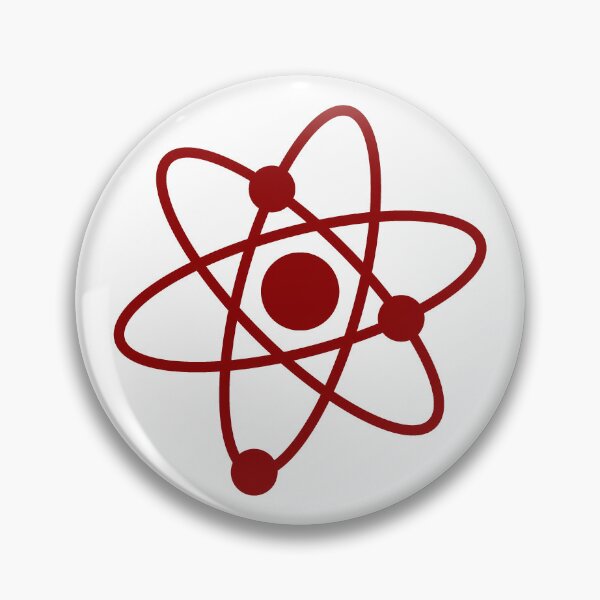Item preview, Minimalist Dark Red Atom Shape Science Symbol designed and sold by pattern-archive.