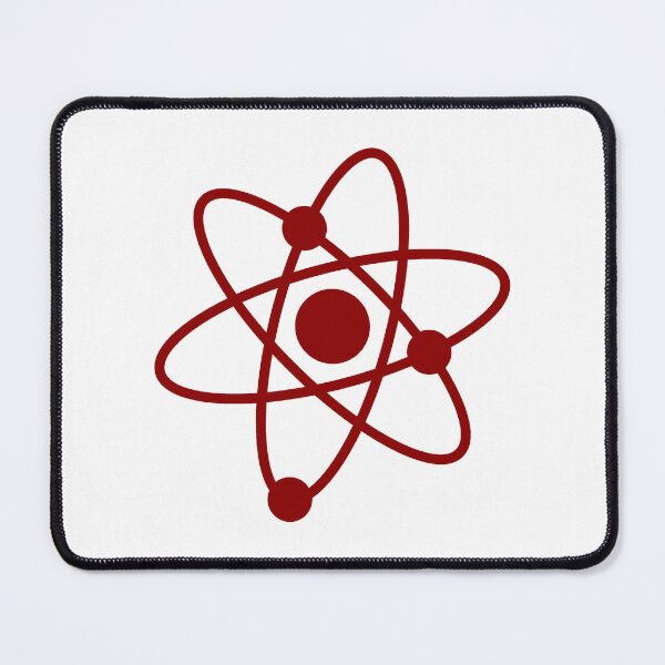 Item preview, Minimalist Dark Red Atom Shape Science Symbol designed and sold by pattern-archive.