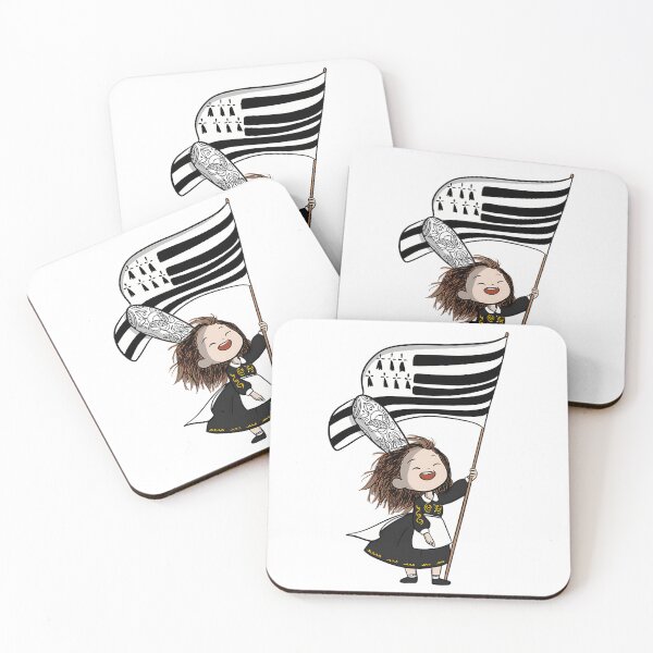 Item preview, Little Breton Girl Waving Breton Flag designed and sold by risti-anGarrard.