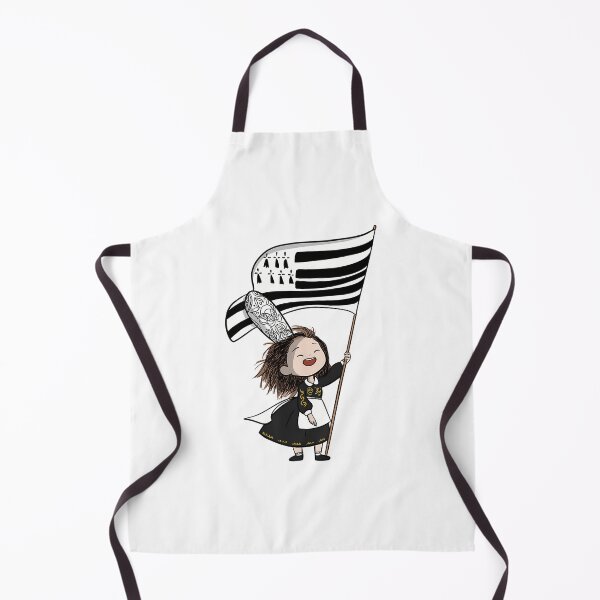 Item preview, Little Breton Girl Waving Breton Flag designed and sold by risti-anGarrard.